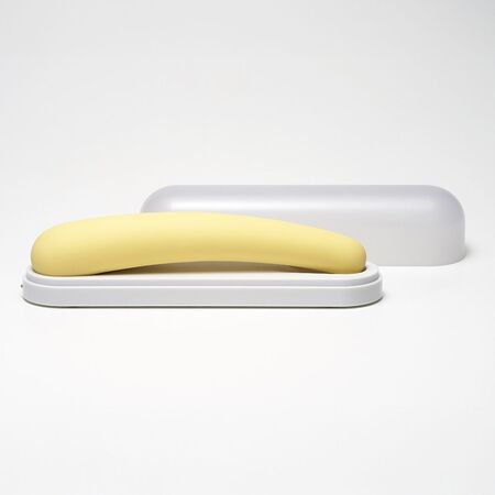 Желтый вибратор iroha Fit Mikazuki - 17,7 см.